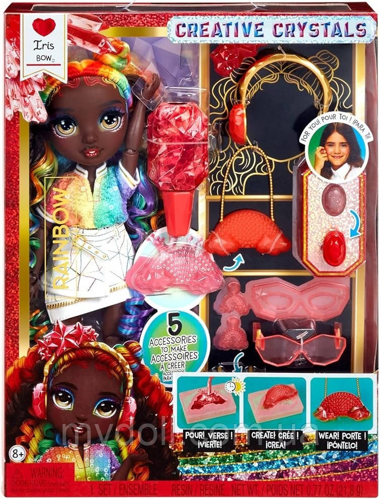 Лялька Рейнбоу Хай Іріс Боу з аксесуарами Rainbow High Iris Bow серії Creative Crystals 523154 MGA Оригінал