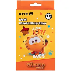Пластилін восковий Kite Garfield GF25-086 12 кольорів, 200 г