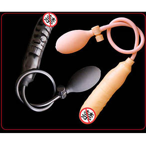 Надувний анальний розширювач ділдо - Чорний - 12*2,7-4 см - Анальні іграшки, фото 3