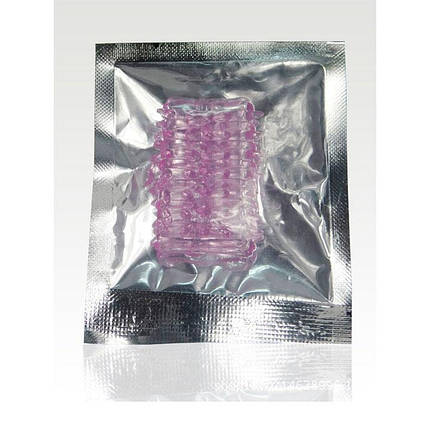 Еластична рельєфна насадка на пеніс - Прозорий - 4,5*1,5 см, фото 2