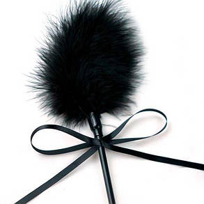 Чорна пір'їнка зі шльопалкою - Чорний - Садо-мазо, фото 3