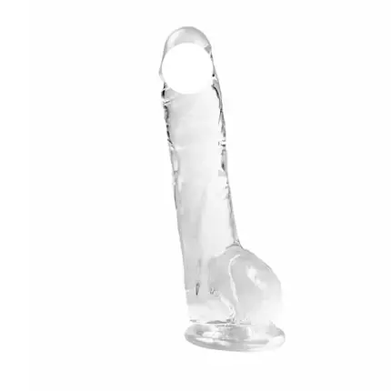 Гнучкий фалос на присосці - 18x13x3.5 см - Прозорий, фото 1
