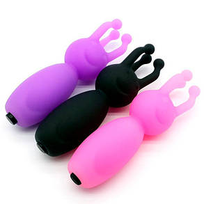 Вібратор з вусиками та посмішкою - Чорний - Вібратори, фото 2