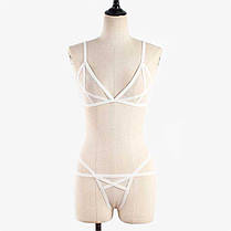 Еротичний комплект у сіточку - Чорний - S/M - Еротична білизна, фото 4