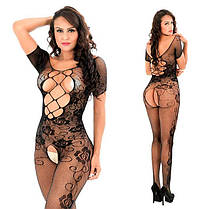 Відкритий бодістокінг - Чорний - S/M/L - Еротична білизна, фото 5