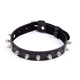 БДСМ нашийник із шипами - Чорний - Садо-мазо