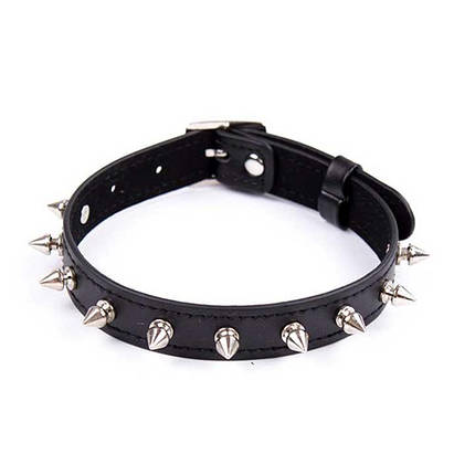 БДСМ нашийник із шипами - Чорний - Садо-мазо, фото 1
