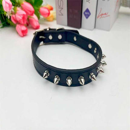 БДСМ нашийник із шипами - Чорний - Садо-мазо, фото 2