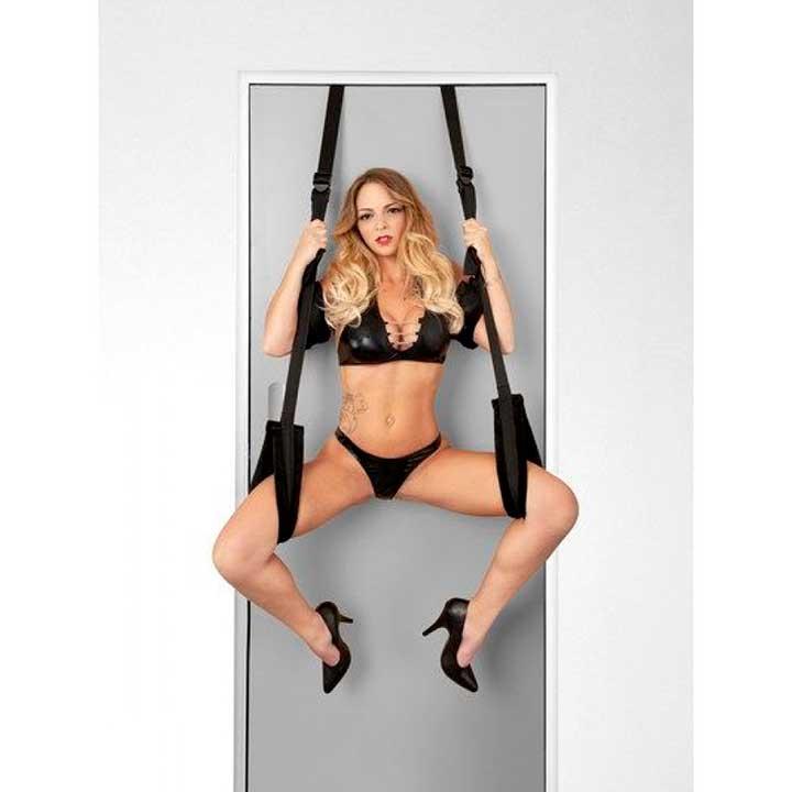 Секс-гойдалка на дверях Tentation Door Straps for Bad - Чорний- Садо-мазо