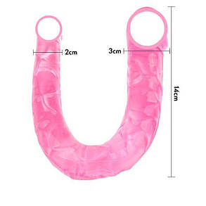 Двосторонній фалоімітатор "Sex Talent Double Dong" - Рожевий, фото 1