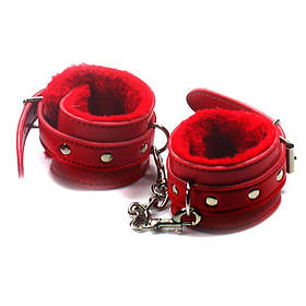 Наручники м'які для ігор БДСМ - Червоні - Садо-мазо