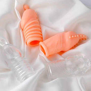 Насадка на голівку члена - Прозорий - 10*3,5 см, фото 3