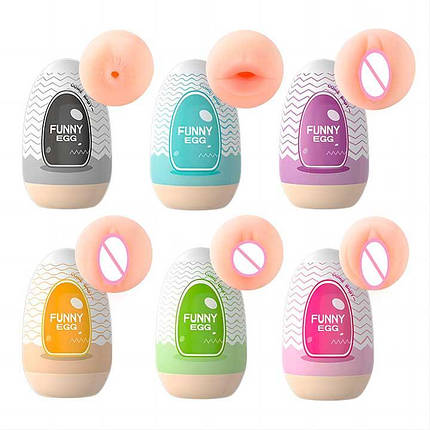 Набір мастурбаторів Funny Egg 6 шт., фото 1