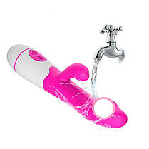 Вібратор подвійний кролик USB - Рожевий - Вібратори, фото 5