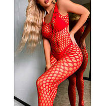 Сексуальний бодістокінг у сітку з відкритим доступом - Чорний - XS/S/М - Еротична білизна, фото 4