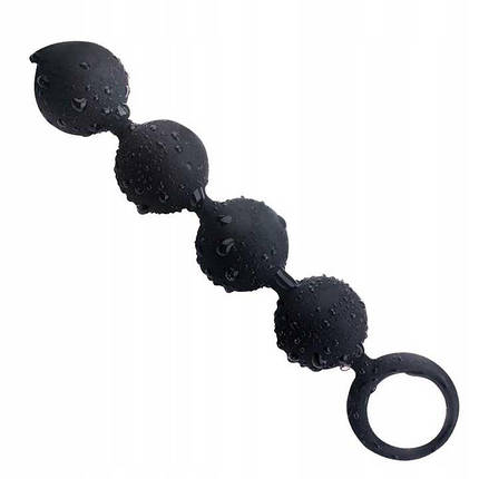 Анальні намисто Langsha - Чорний - 15*2,2 см — Анальні іграшки, фото 1
