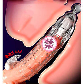 Насадка з вібрацією для збільшення пеніса Crystal Skin Penishulle Vibro, фото 3