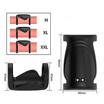 Насадка на пеніс із вібрацією Black Velvets Sleeve, фото 2