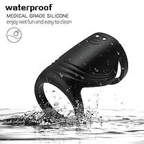 Насадка на пеніс із вібрацією Black Velvets Sleeve, фото 3