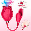 Подвійний вакуумний вібратор "Троянда" Valery (вакуумний стимулятор) USB - Фіолетовий - Вібратори, фото 6