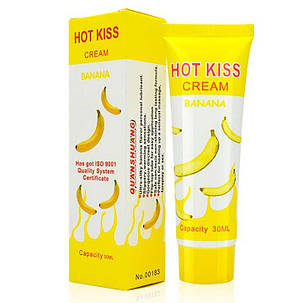 Лубрикант "Hot Kiss" на водній основі 30 мл - Банан - Інтимна змазка, фото 1