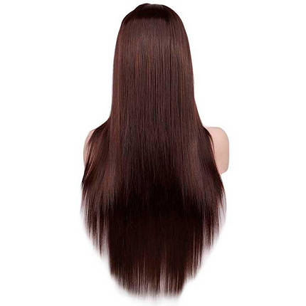 Перука рівна аніме 70 см без чубчика "Шатенка", фото 2