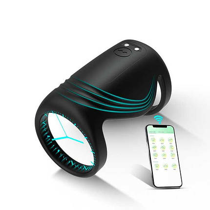 Смарт насадка на пеніс із вібрацією Black Velvets Sleeve чорний, фото 1