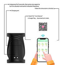 Смарт насадка на пеніс із вібрацією Black Velvets Sleeve синій, фото 4