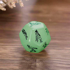 Романтична гра неоновий дванадцятигранний кубик "Пози" — Sex кубик