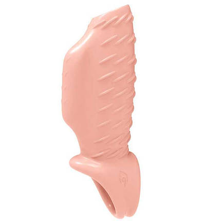 Насадка на пеніс та мошонку з вібрацією Choke Ring тілесний, фото 1