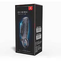 Насадка на пеніс та мошонку з вібрацією Choke Ring тілесний, фото 2