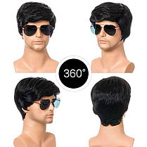 Перука чоловіча коротка Natural Black, фото 4