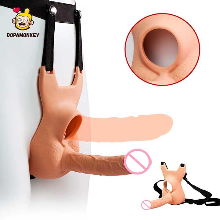 Анальний фаллоїмітатор на ремені для подвійного проникнення Lovetoy Vibrating Unisex 10 режимів вібрації