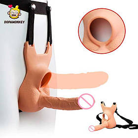 Анальний фаллоїмітатор на ремені для подвійного проникнення Lovetoy Vibrating Unisex 10 режимів вібрації