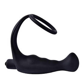 Анальний масажер стимулятор простати з вібрацією Roger-4 - Чорний