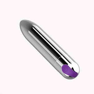 Водонепроникна вібропуля 10 режимів USB - Срібло - Вібратори, фото 2