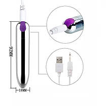 Водонепроникна вібропуля 10 режимів USB - Срібло - Вібратори, фото 3
