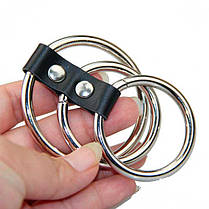 Сталевий фіксатор на пеніс "Володар перснів" - Сріблястий, фото 3