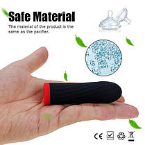 Мінівібратор «Rechargeable Silicone Touch» 10 режимів вібрації чорний, фото 2