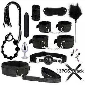 БДСМ набір із 13 предметів - Чорний - Садо-мазо