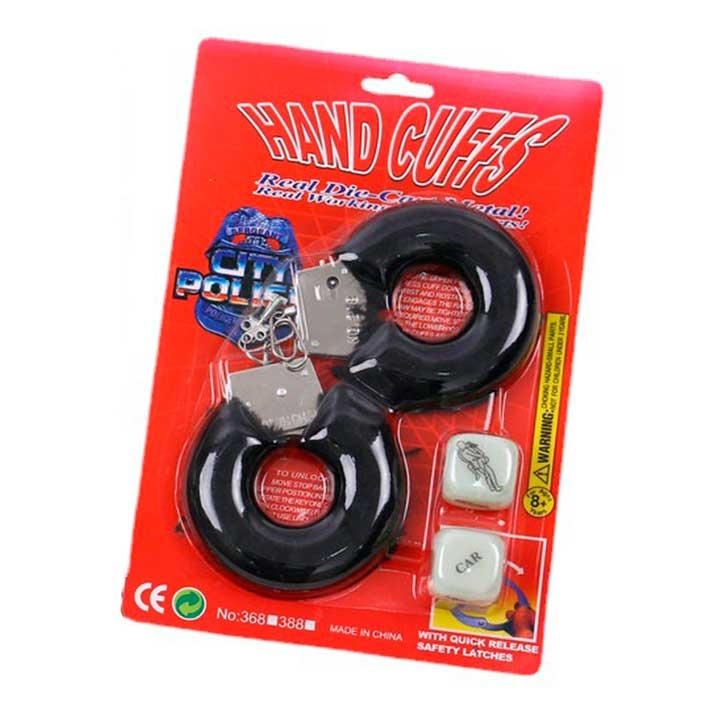 Набір ігровий "Hand Cuffes&Cubes" чорний — Садо-мазо