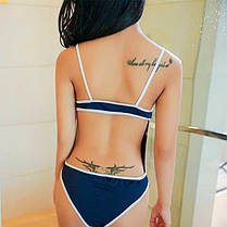 Ефектний боді з відкритою спиною - Синій - S/M - Еротична білизна, фото 4