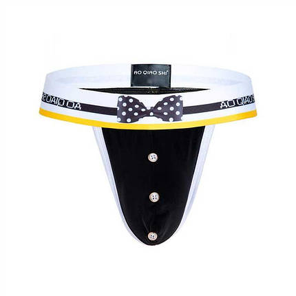 Чоловічі стрінги з бантиком L-XL, фото 1