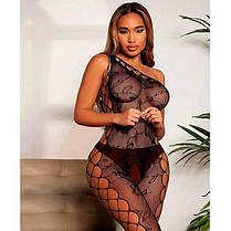 Еротичний БодіСтокінг через плече - Чорний - S/M/L - Еротична білизна, фото 5