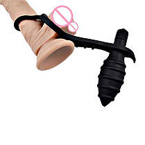 Унікальний Вібромасажер для анальної стимуляції та масажу простати 10-ти частотний 3.6 см - Чорний, фото 3