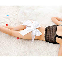 Сексуальні трусики з бантом - Білий - S/M - Еротична білизна, фото 3