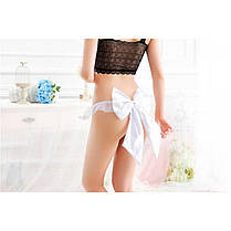 Сексуальні трусики з бантом - Білий - S/M - Еротична білизна, фото 4