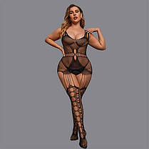 Сексуальний бодистокінг з імітацією панчох L-XXL- Еротична білизна, фото 5