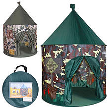 MR 1301 Палатка дитячий будиночок, мілітарі, 100-100-130 см, каркасна, вхід на зав'язках, 2 види, сумка, 40-40-5