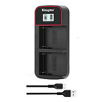 Зарядний KingMa BM058 LCD USB для 2x АБ Sony NP-F550/750/970, NP-FM30/FM50/FM500H